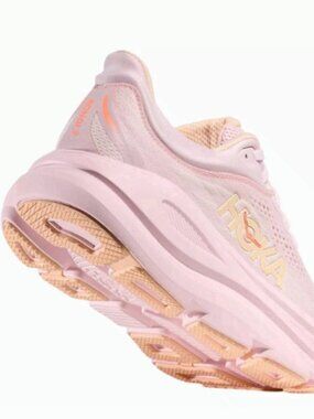 HOKA Women's Bondi 9 Running Shoes-Color: Lilac Cream/Tangerine Glow